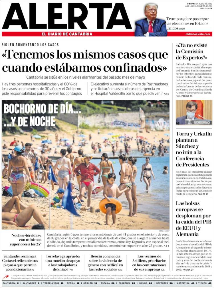 Portada de Alerta - El Diario de Cantabria (Espa&ntilde;a)