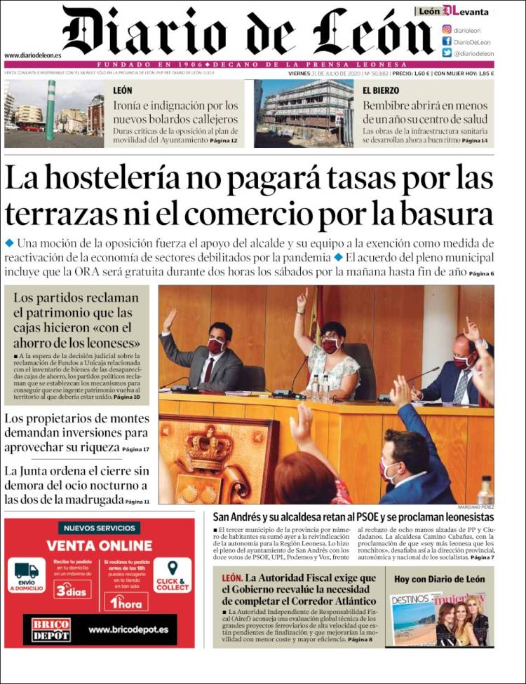 Portada de Diario de León (Espa&ntilde;a)