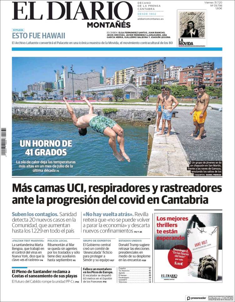 Portada de El Diario Montañés (Espa&ntilde;a)