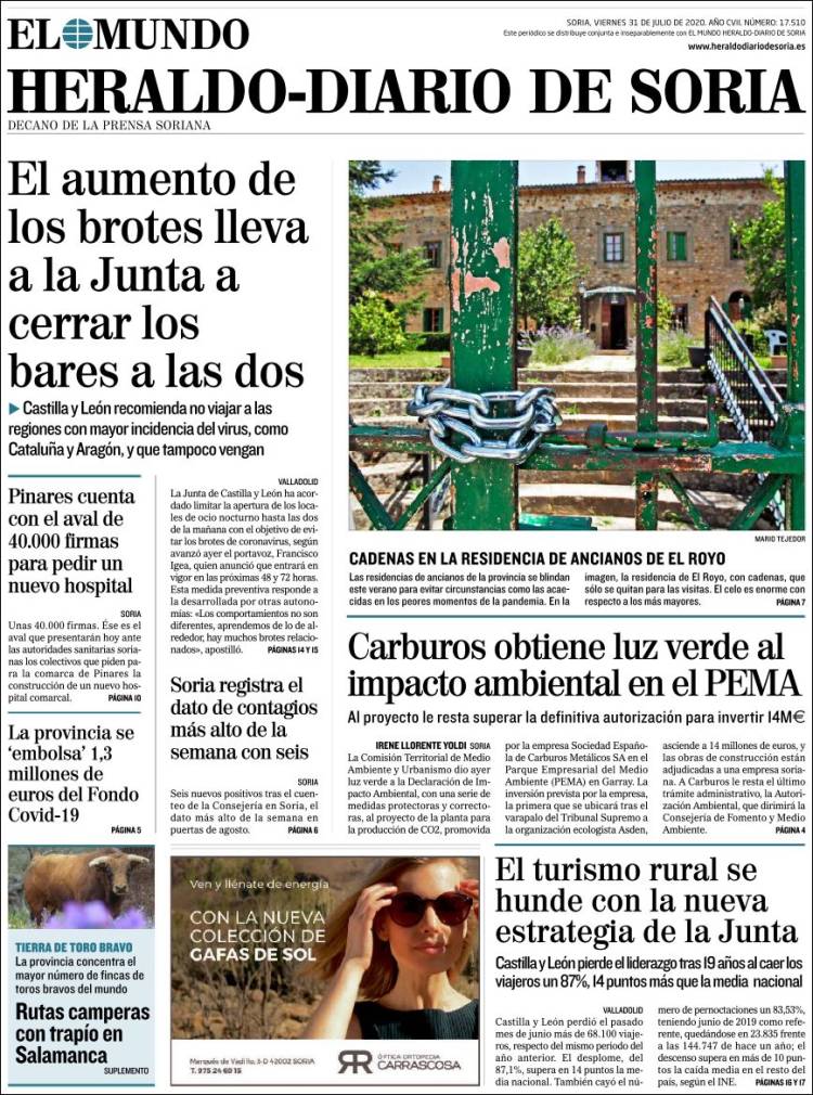 Portada de Diario de Soria (Espa&ntilde;a)