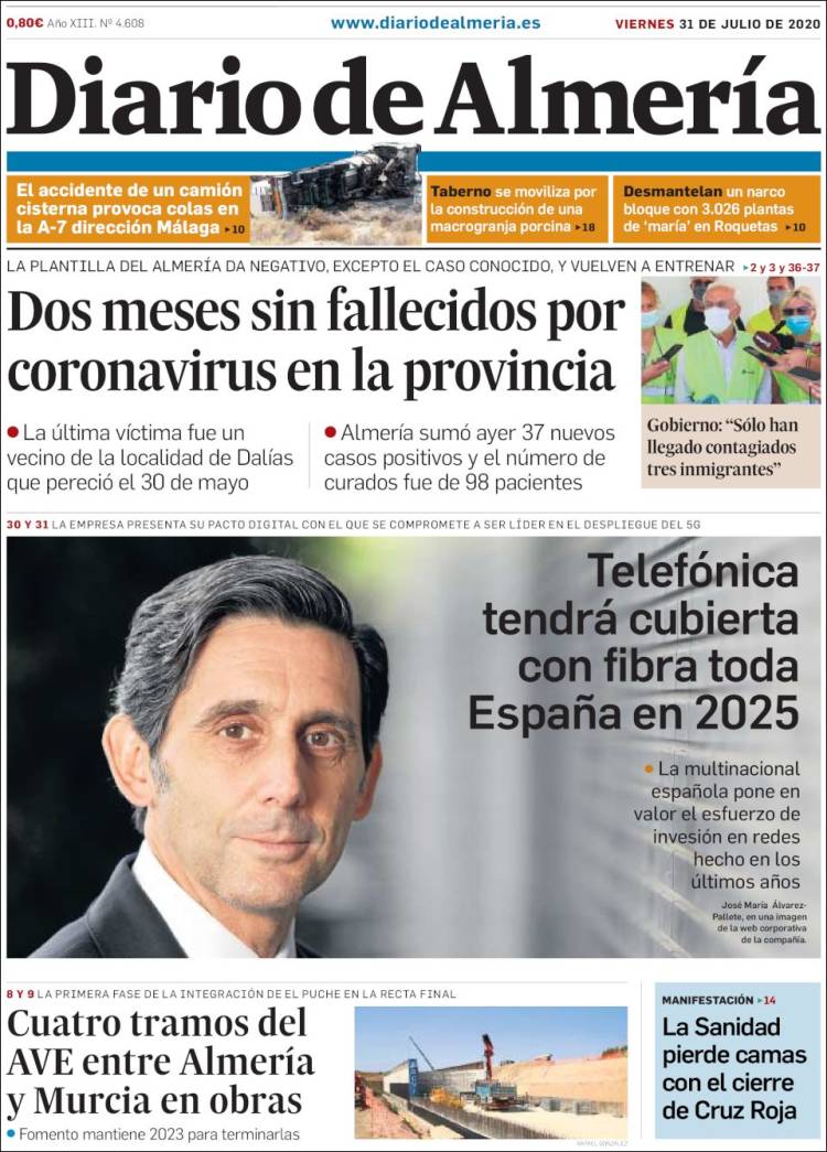 Portada de Diario de Almería (Espa&ntilde;a)