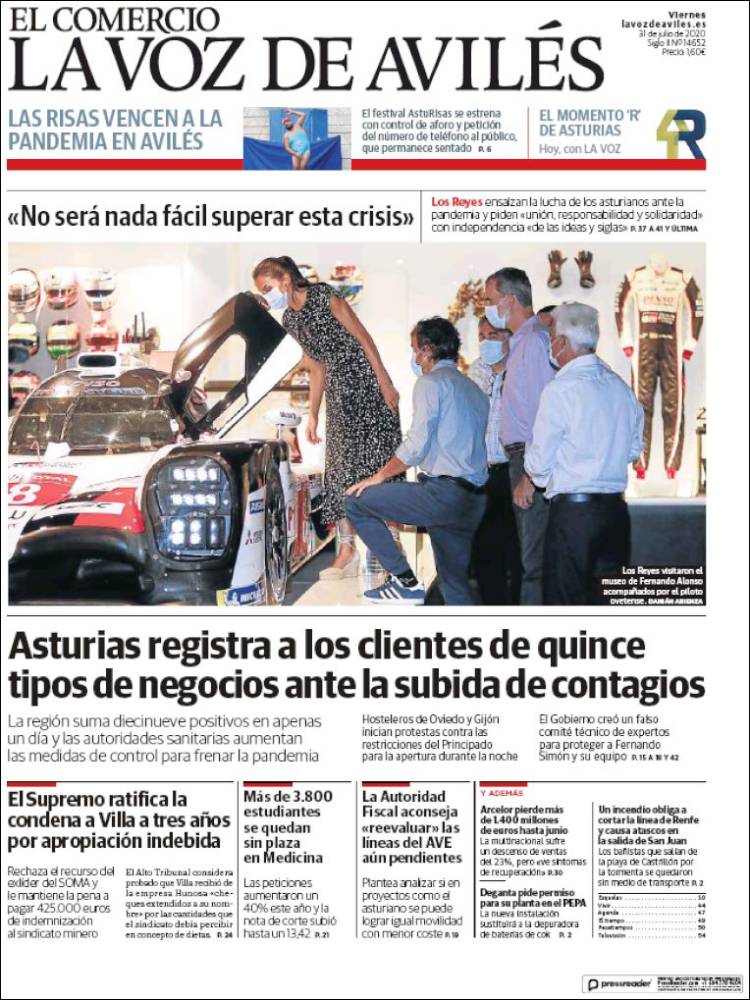 Portada de El Comercio - Avilés (Espa&ntilde;a)