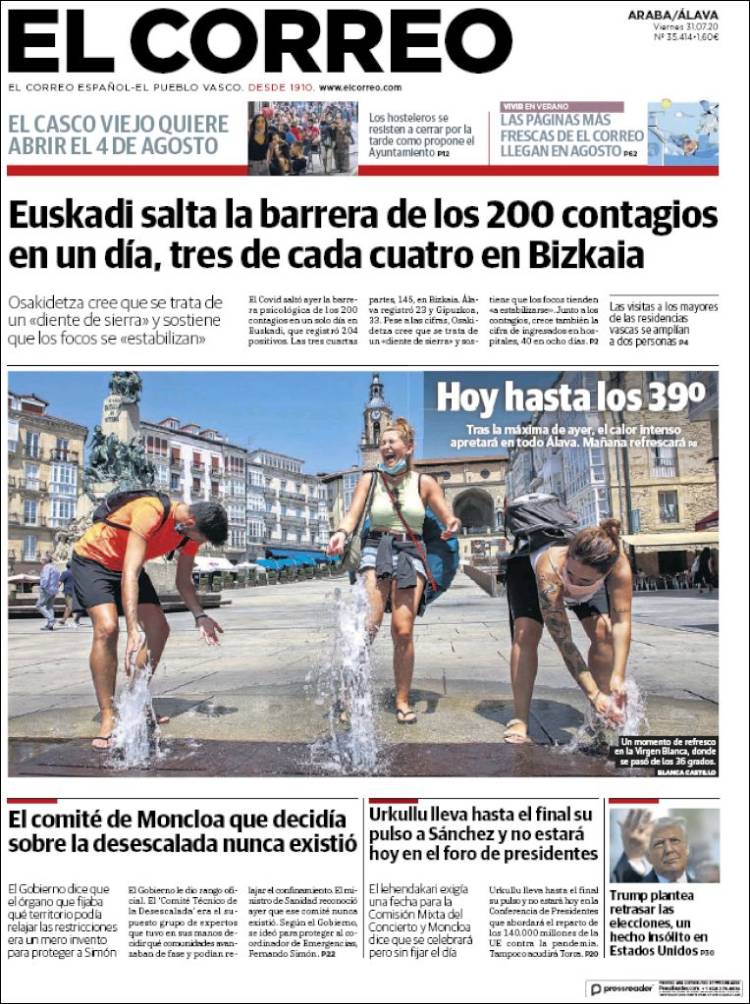 Portada de El Correo - Álava (Espa&ntilde;a)