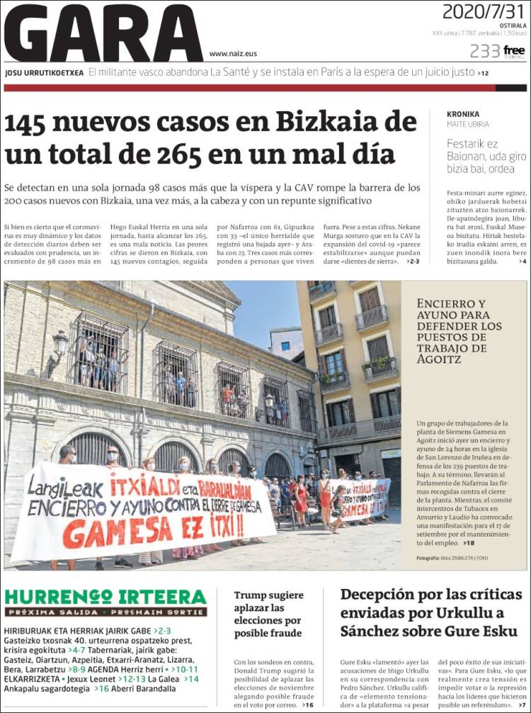 Portada de Gara (Espa&ntilde;a)