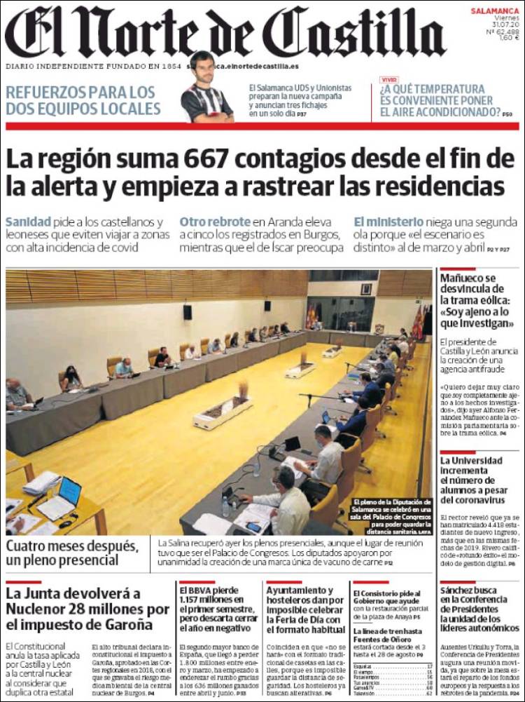 Portada de Norte de Castilla - Salamanca (Espa&ntilde;a)