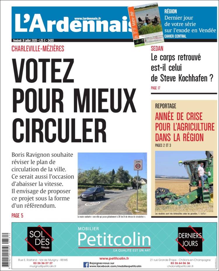 Portada de L'Ardenais (Francia)