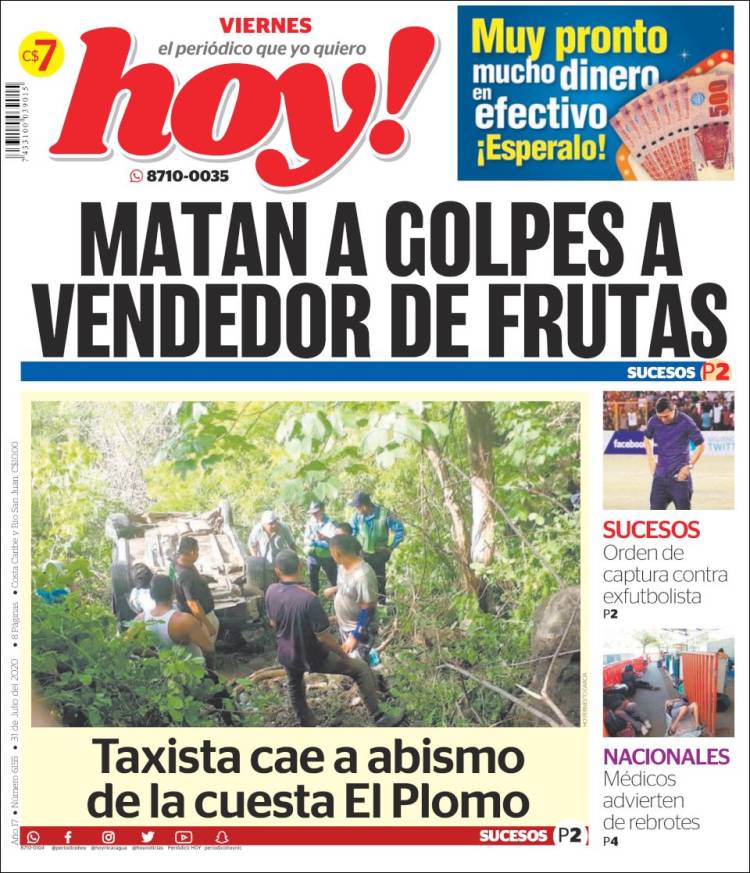 Portada de Hoy (Nicaragua)