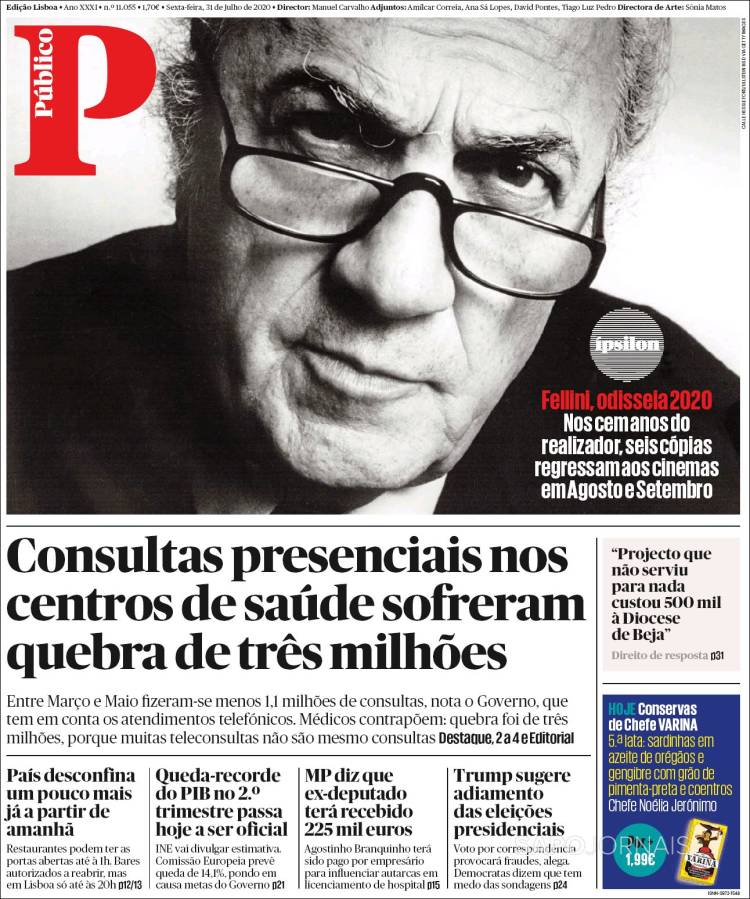 Portada de Público (Portugal)