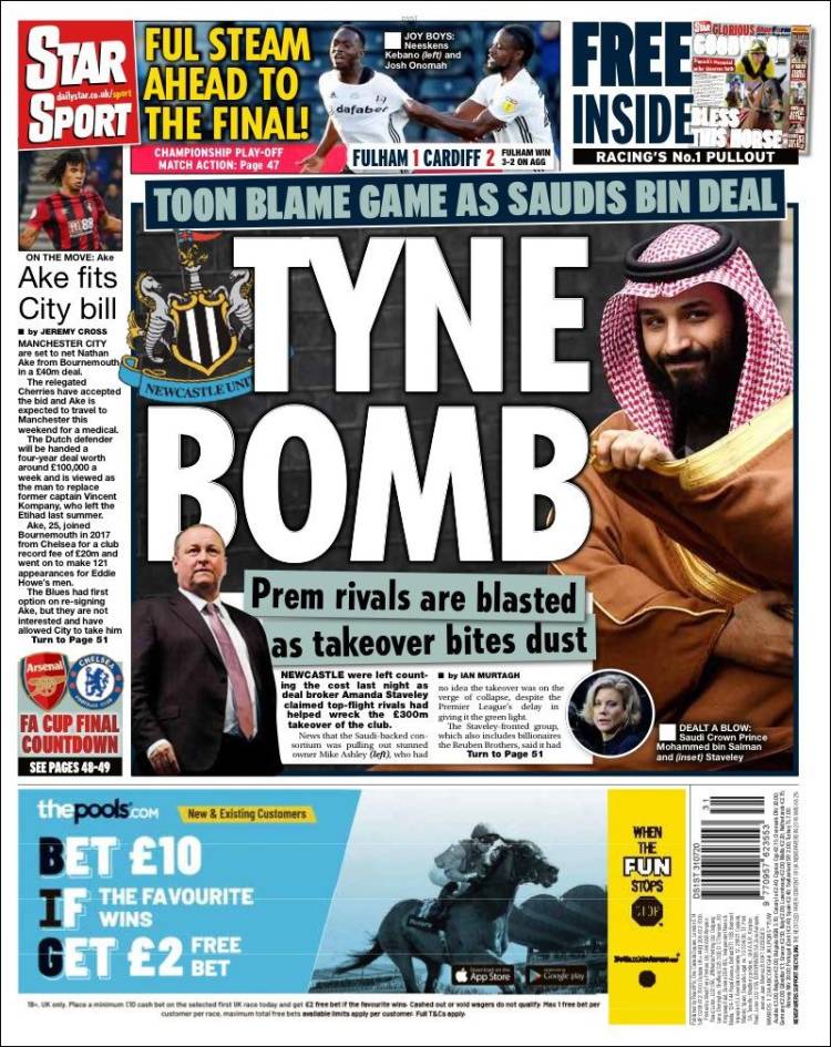 Portada de Daily Star (Reino Unido)