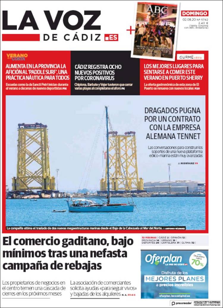 Portada de La Voz de Cádiz (Spain)