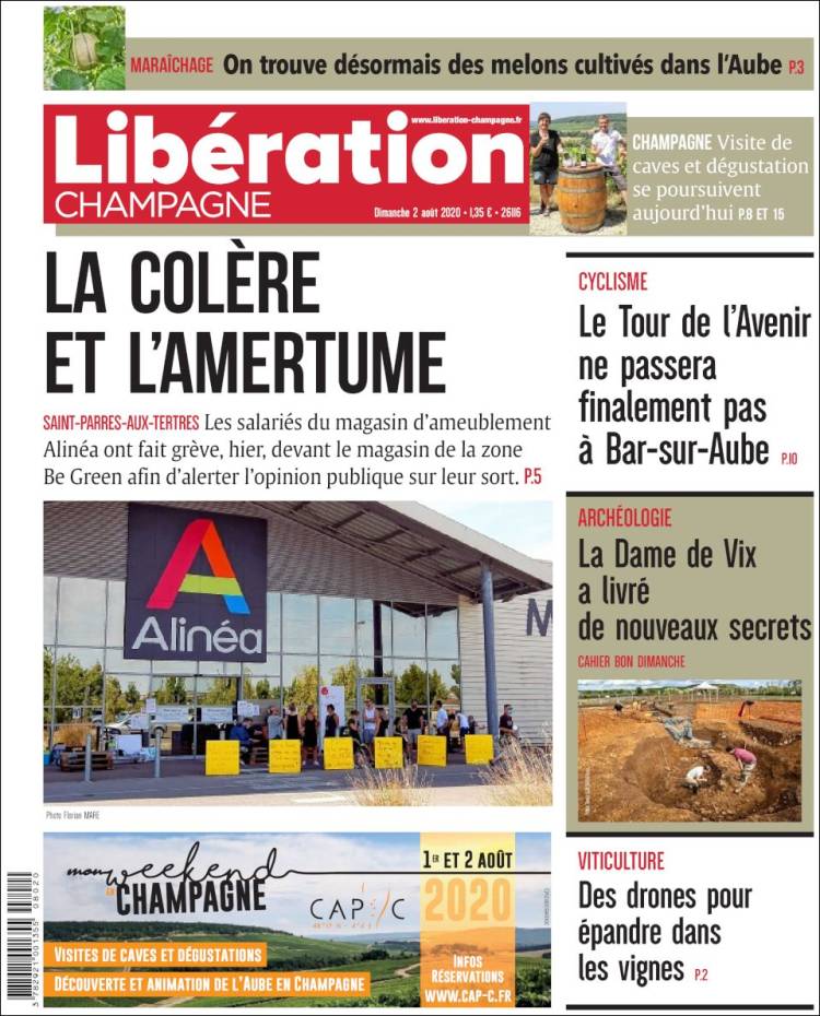 Portada de Libération Champagne (Francia)