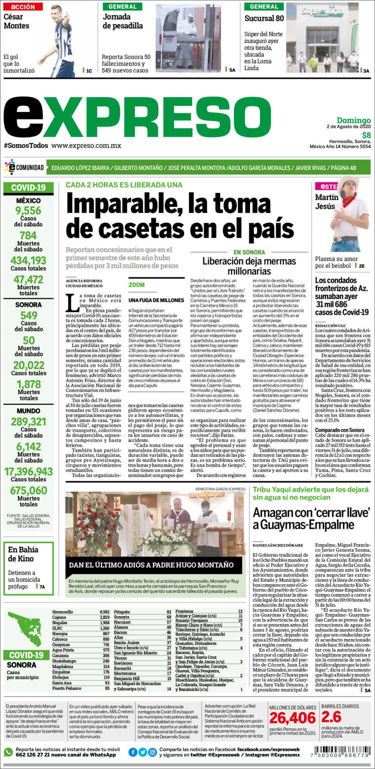 Portada de Expreso (Mexico)