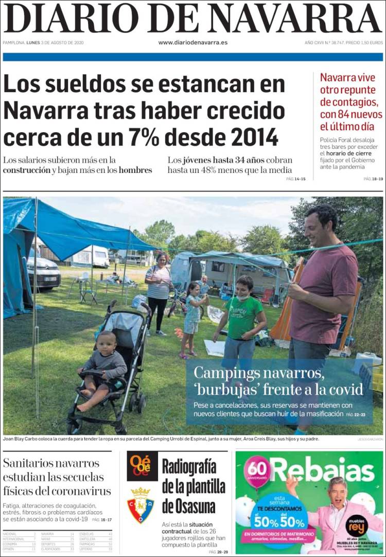 Portada de Diario de Navarra (Espa&ntilde;a)