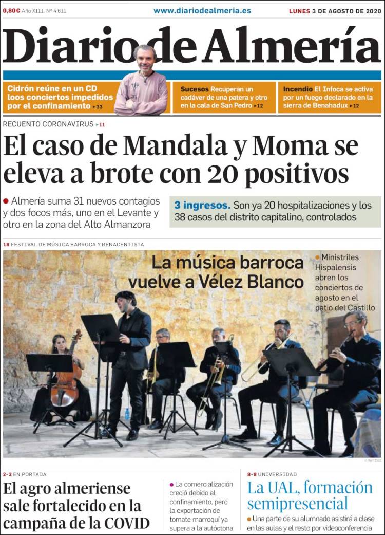 Portada de Diario de Almería (Espa&ntilde;a)