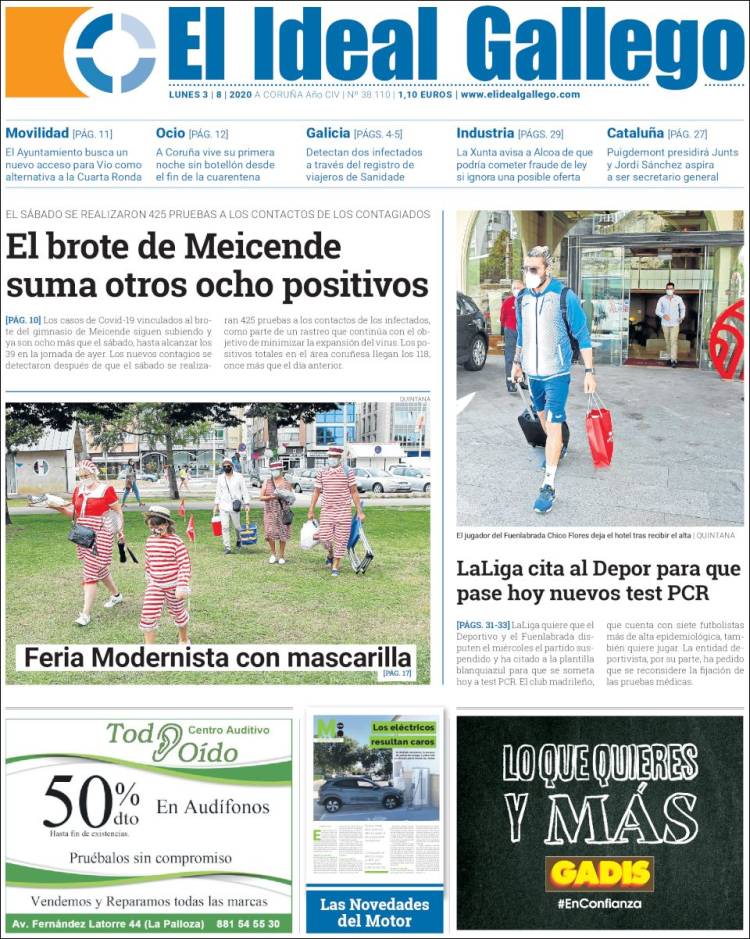 Portada de El Ideal Gallego (Espa&ntilde;a)