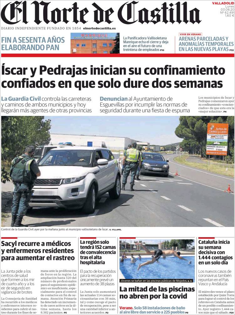 Portada de Norte de Castilla - Valladolid (Espa&ntilde;a)