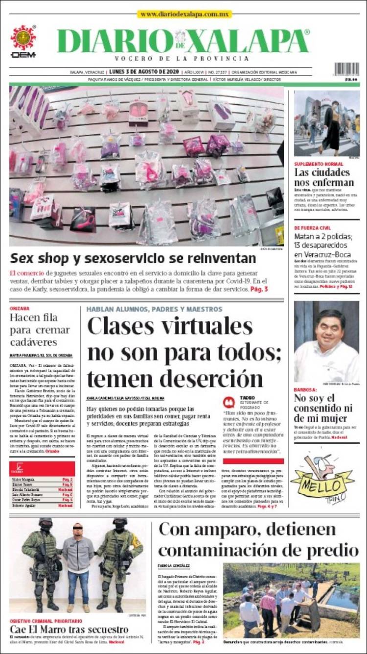 Portada de Diario de Xalapa (Mexico)