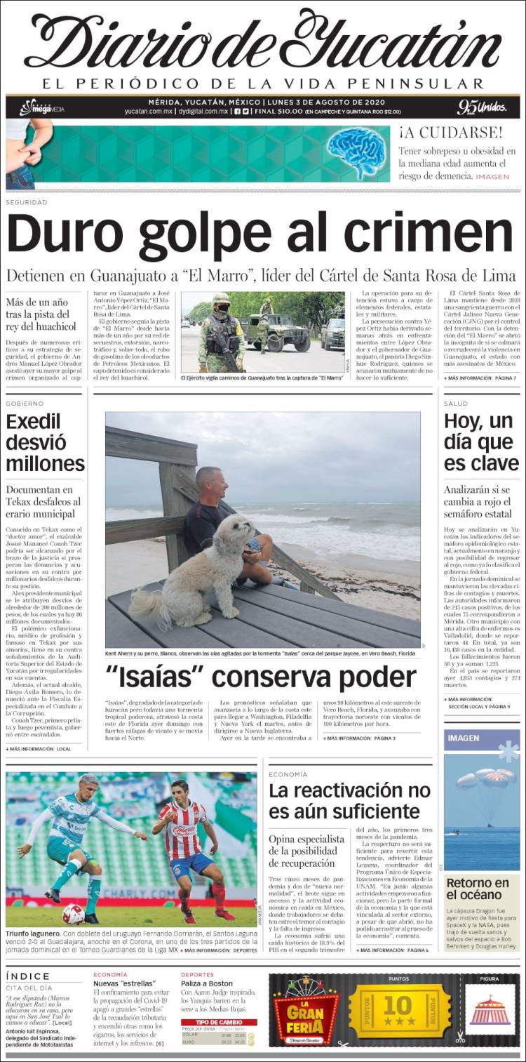 Portada de Diario de Yucatán (Mexico)