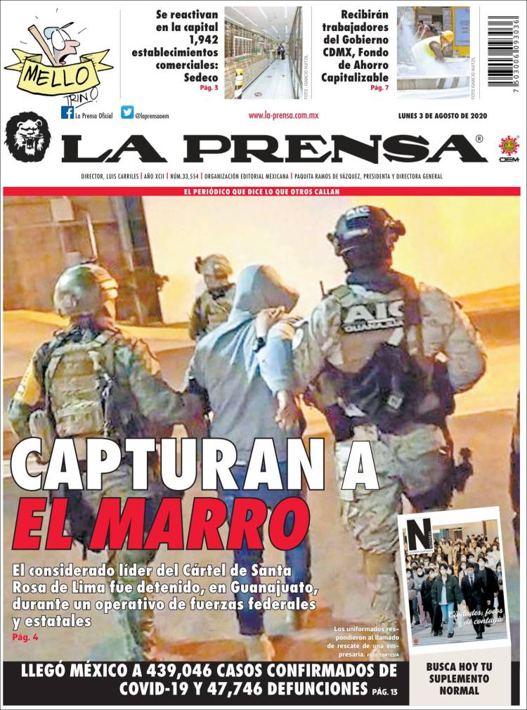 Portada de La Prensa (México)