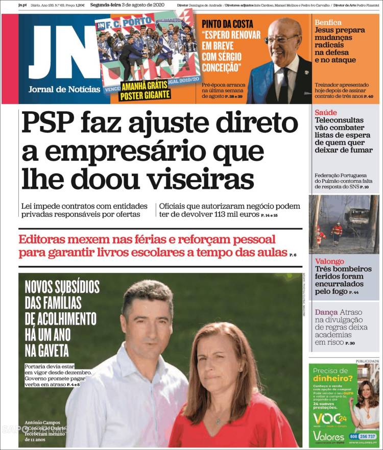 Portada de Jornal de Notícias (Portugal)