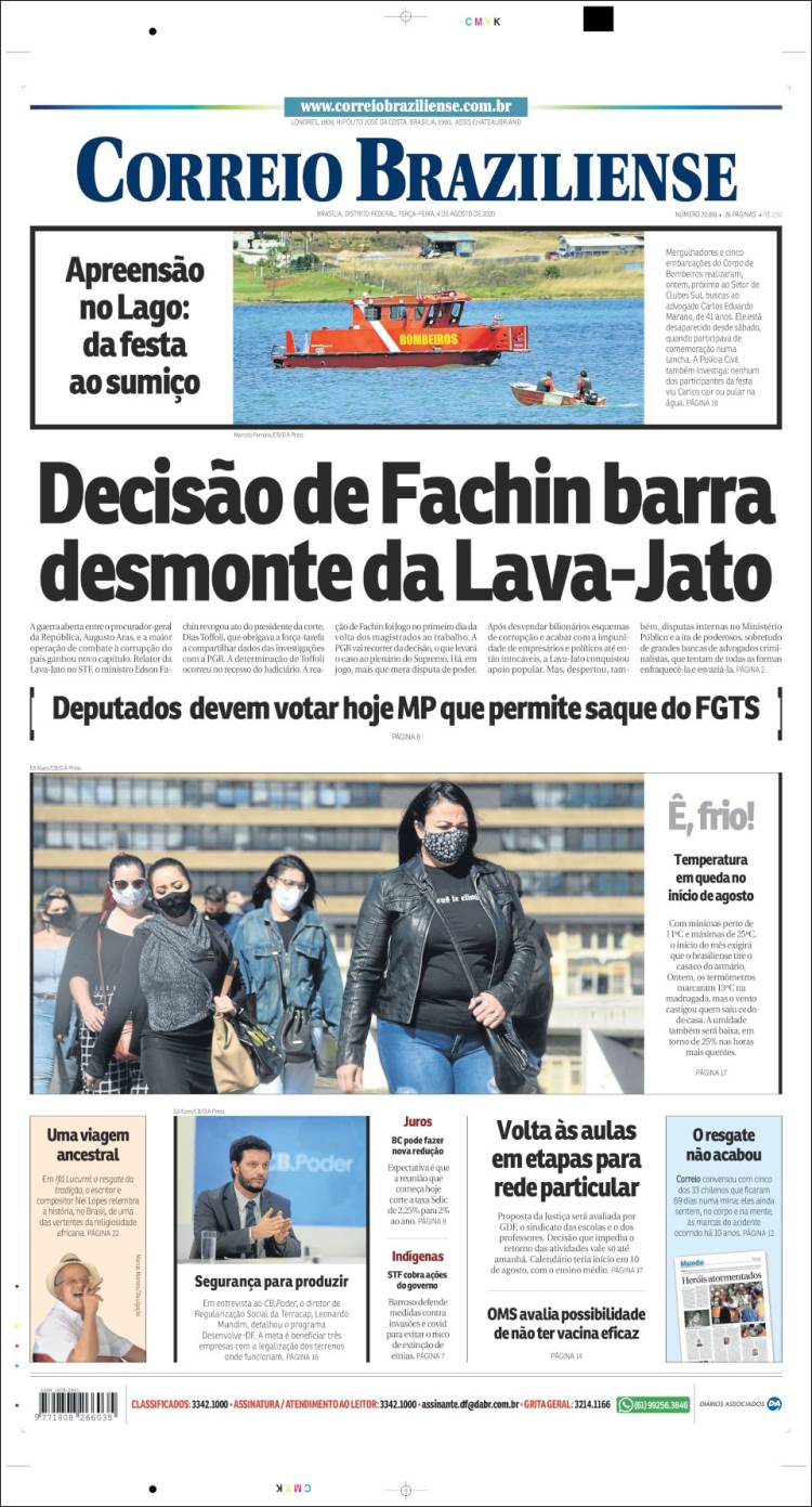 Portada de Correio Braziliense (Brasil)