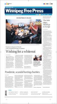 Portada de Winnipeg Free Press (Canadá)