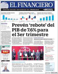 Portada de El Financiero (México)