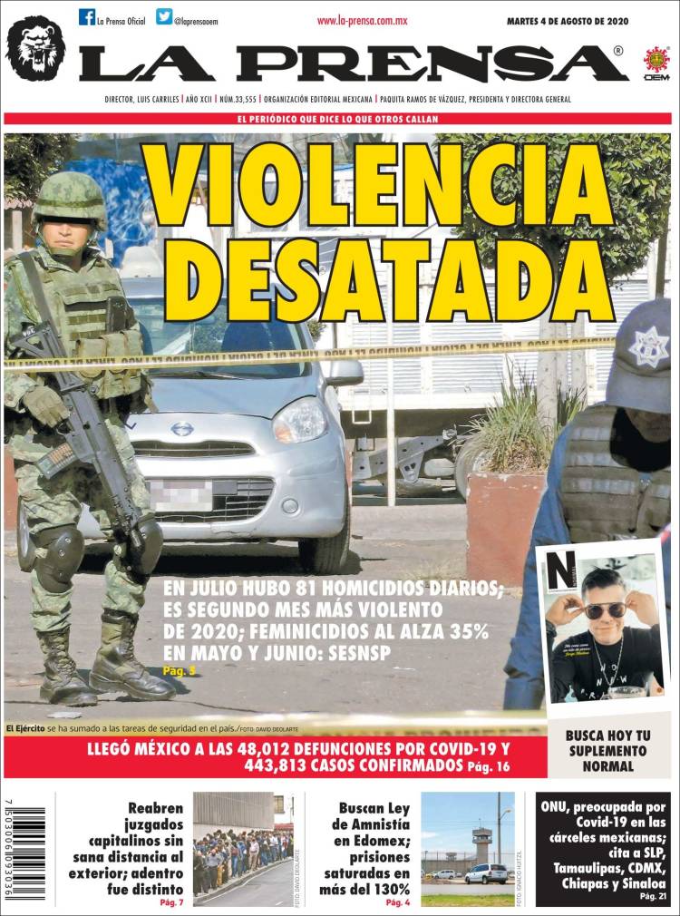 Portada de La Prensa (México)