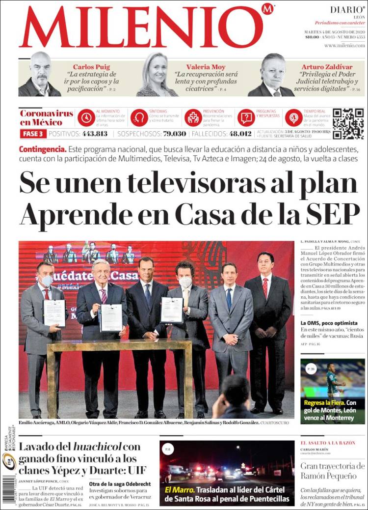 Portada de Milenio de León (México)