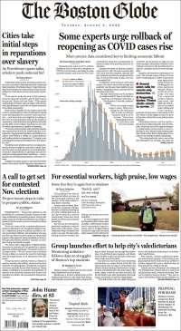 Portada de Boston Globe (USA)