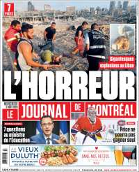 Portada de Le Journal de Montréal (Canadá)