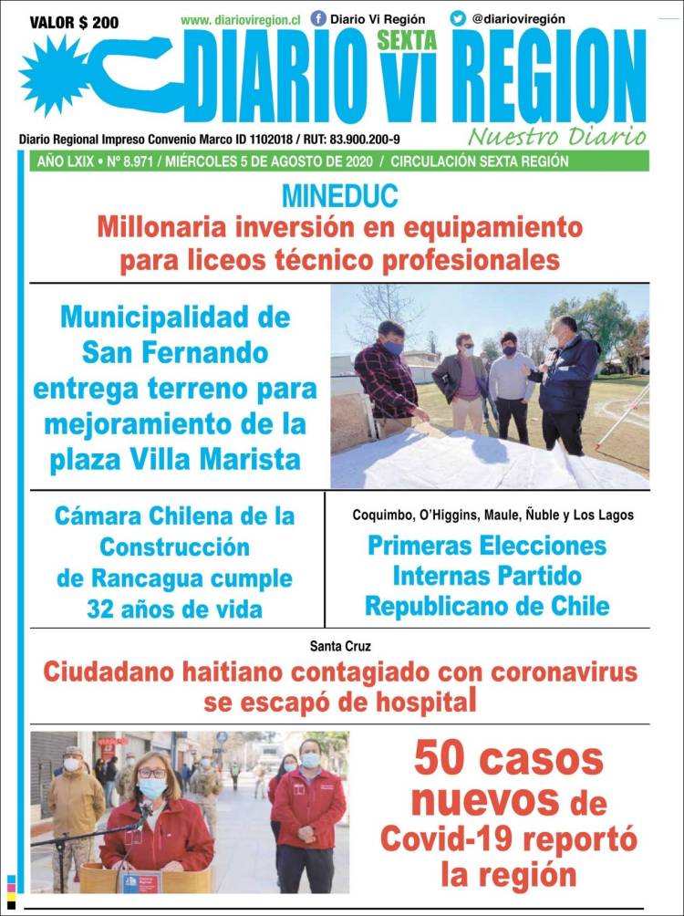 Portada de Diario VI Región (Chile)