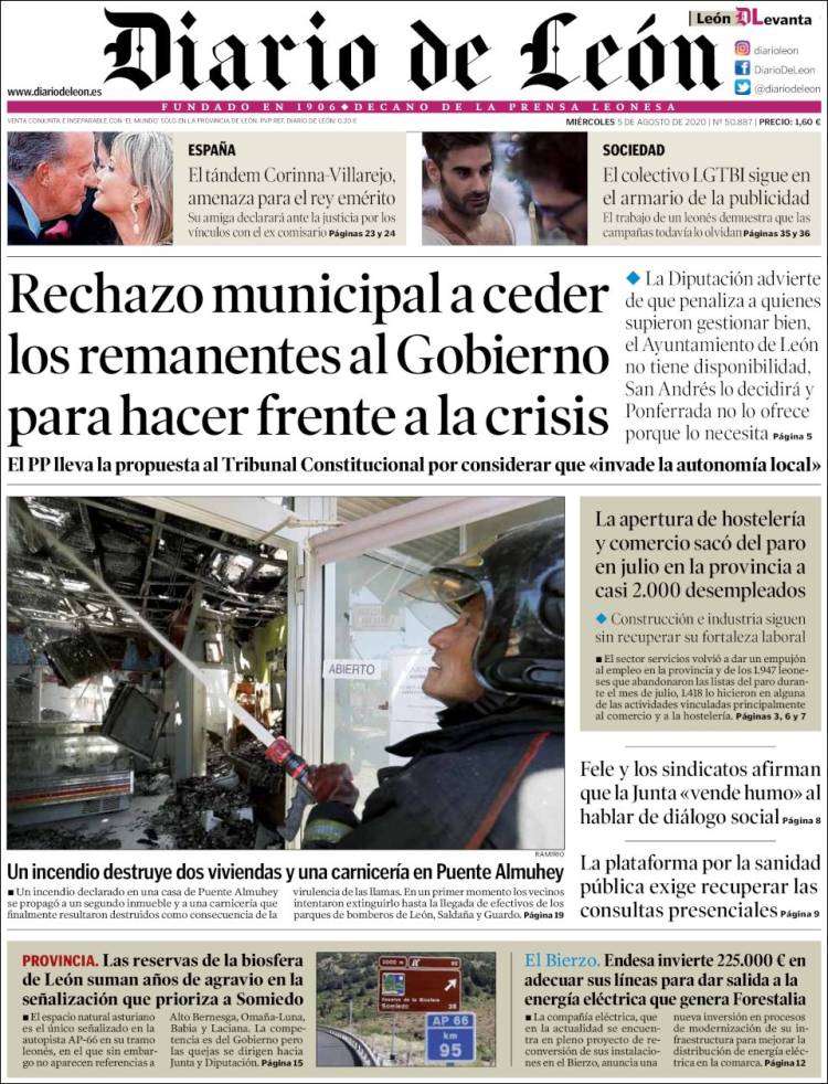 Portada de Diario de León (Espa&ntilde;a)
