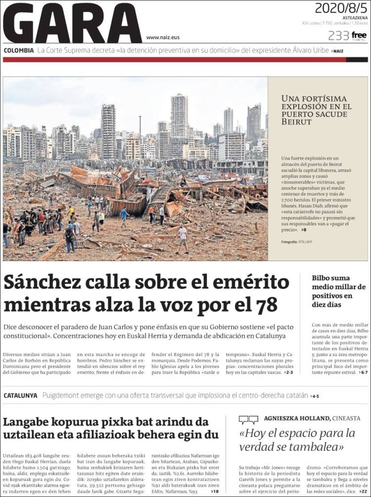 Portada de Gara (Espa&ntilde;a)