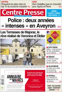 Portada de Centre Presse (Francia)