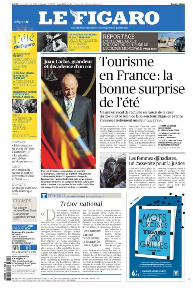 Portada de Le Figaro (Francia)
