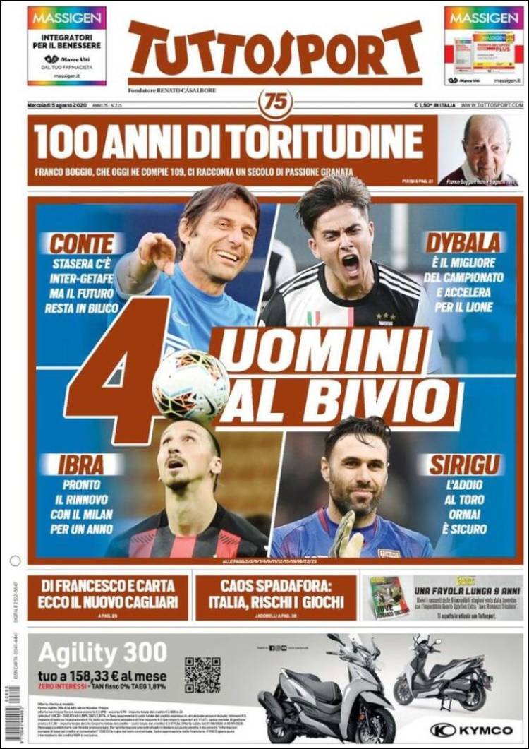 Portada de Tuttosport (Italia)