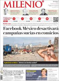 Portada de Milenio - Jalisco (México)