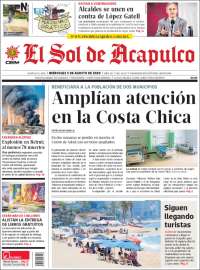 Portada de El Sol de Acapulco (México)