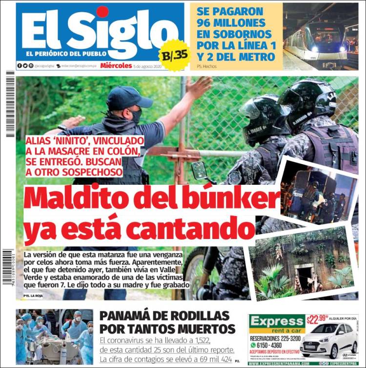 Portada de El Siglo (Panam&aacute;)