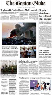 Portada de Boston Globe (USA)