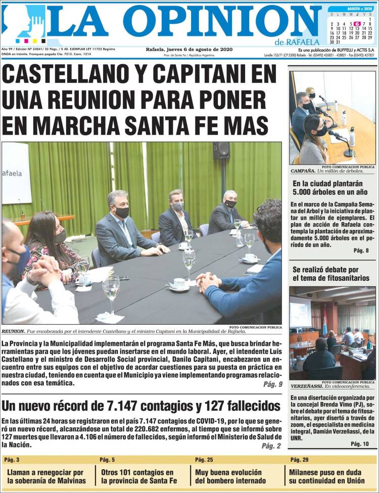 Portada de La Opinión (Argentina)