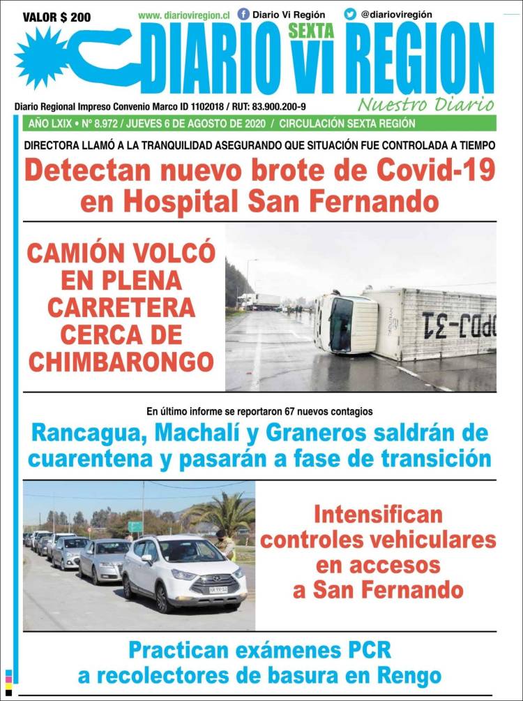Portada de Diario VI Región (Chile)