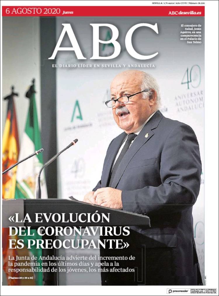Portada de ABC - Sevilla (Espa&ntilde;a)