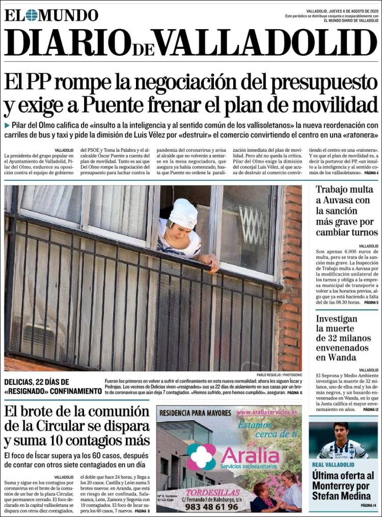 Portada de Diario de Valladolid (Espa&ntilde;a)