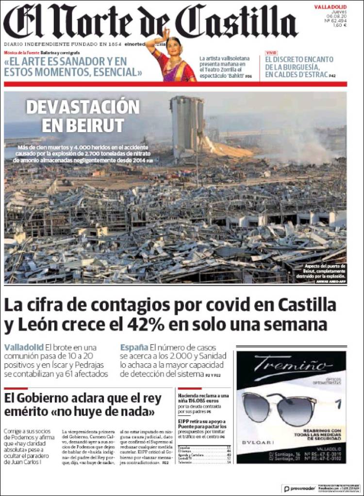 Portada de Norte de Castilla - Valladolid (Espa&ntilde;a)