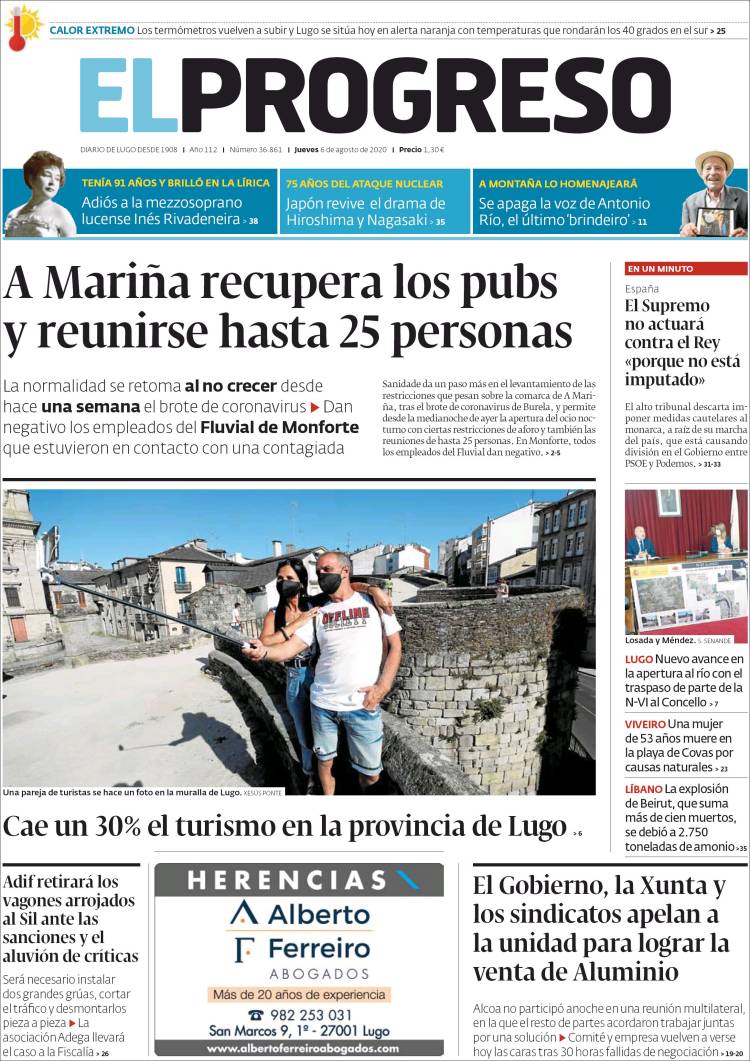 Portada de El Progreso (Espa&ntilde;a)