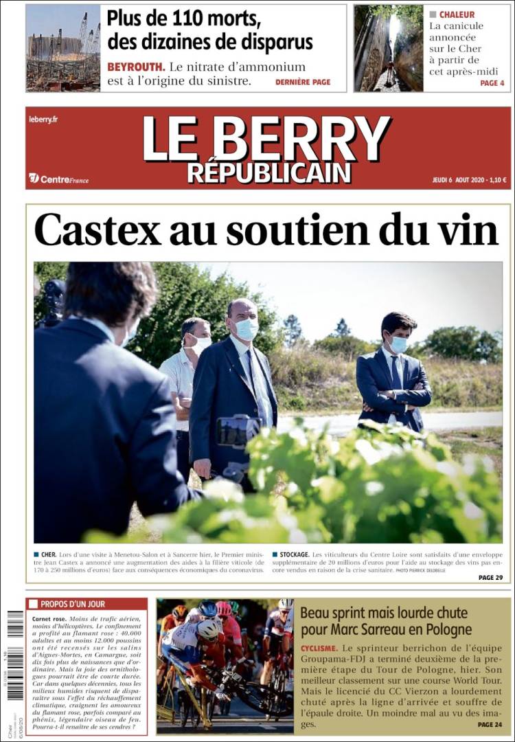 Portada de Berry Republicain (Francia)
