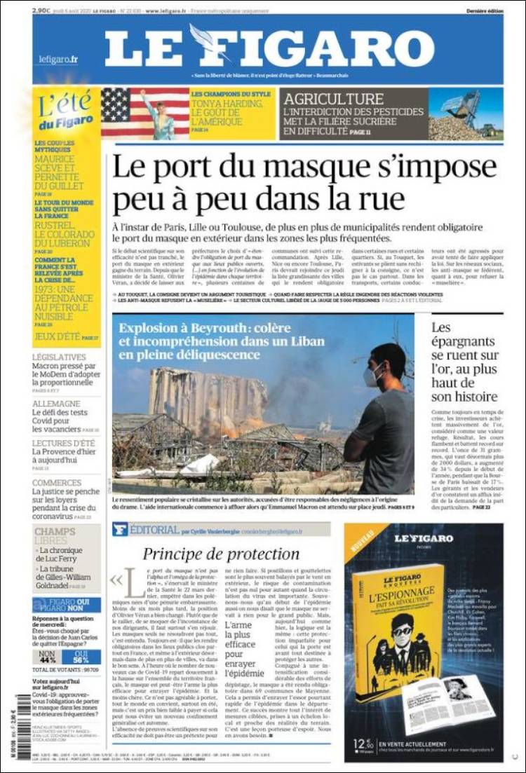 Portada de Le Figaro (Francia)