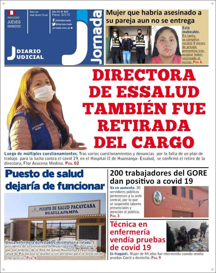 Portada de Diario Jornada (Perú)